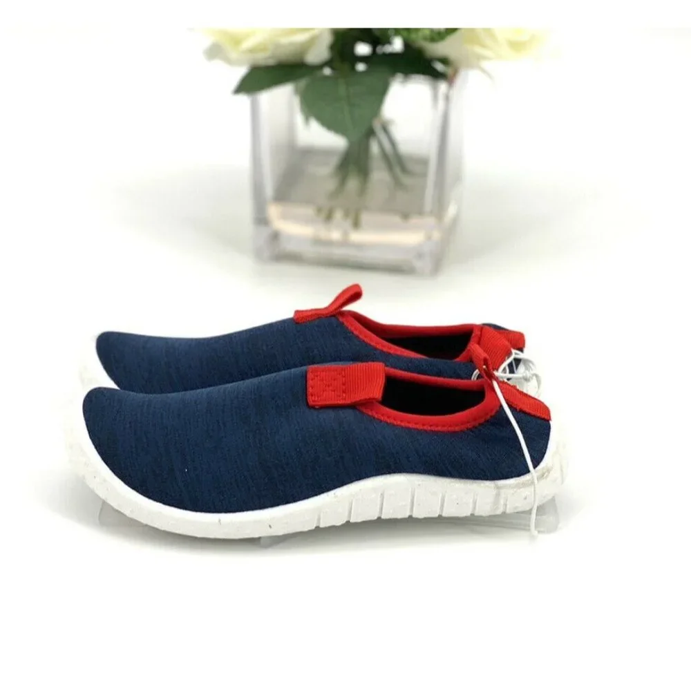 ⚓️ NEW Toddler Boy's Lake Water Shoes Size 9 Water Sandal Navy Red Cat & Jack